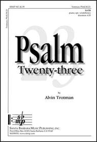 Psalm 23 SATB choral sheet music cover Thumbnail